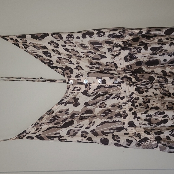 New Spell Designs Wild Ones strappy dress dust M gypsy leopard kerchief midi - Picture 16 of 17